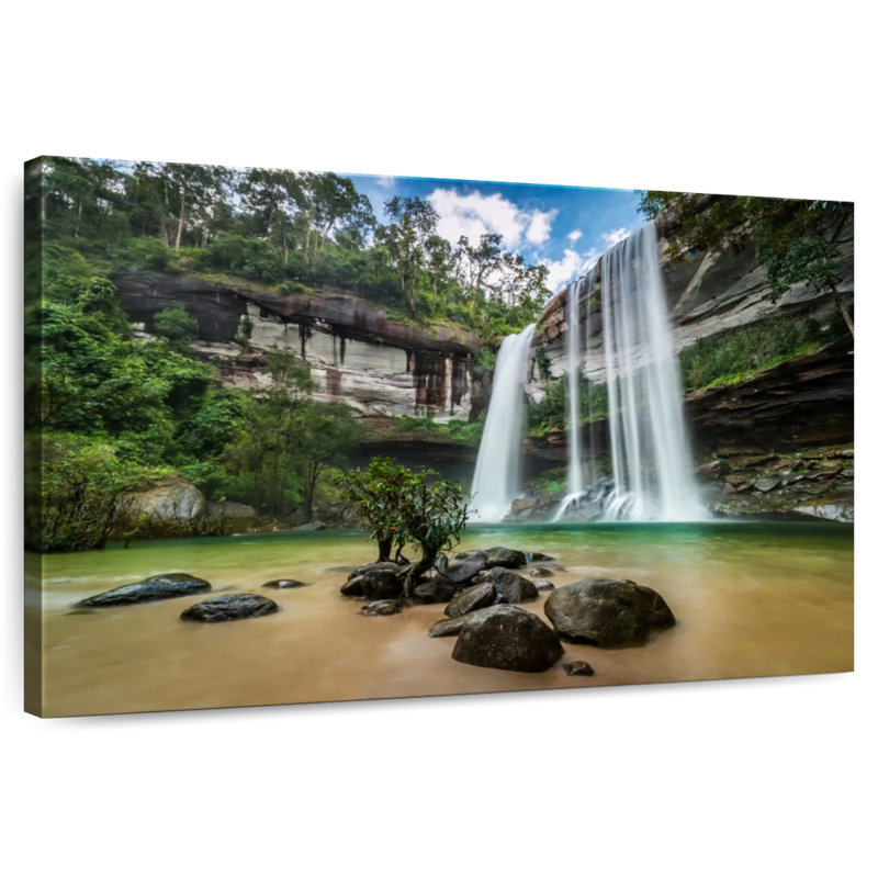 Alvord Rainforest Waterfall, 20" H x 30" W