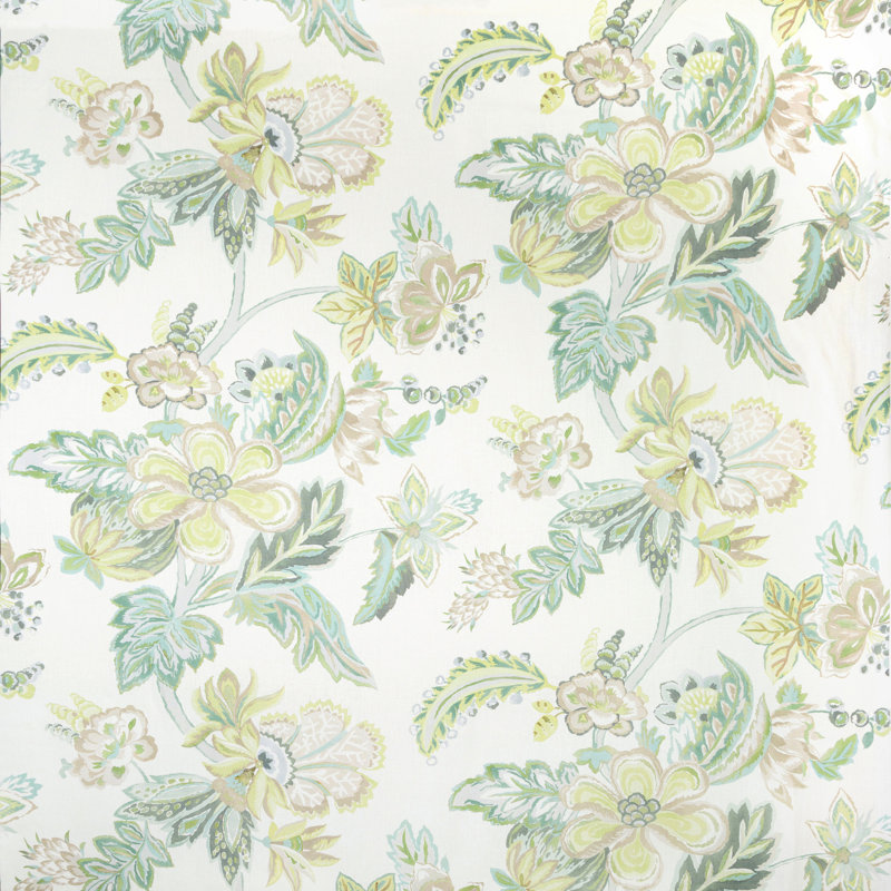 Avondale Augustine Print Fabric, Celadon
