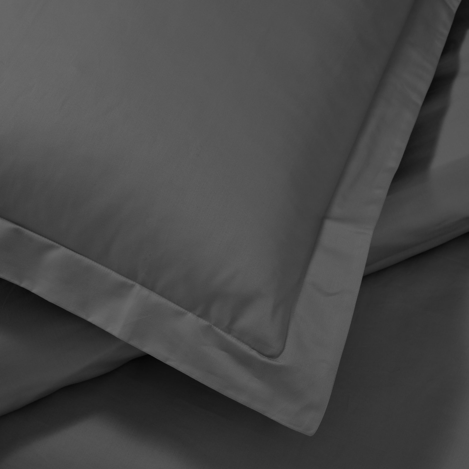 Mellark Cotton Sheets, Full/Queen Duvet Cover + 2 Standard Shams, Charcoal