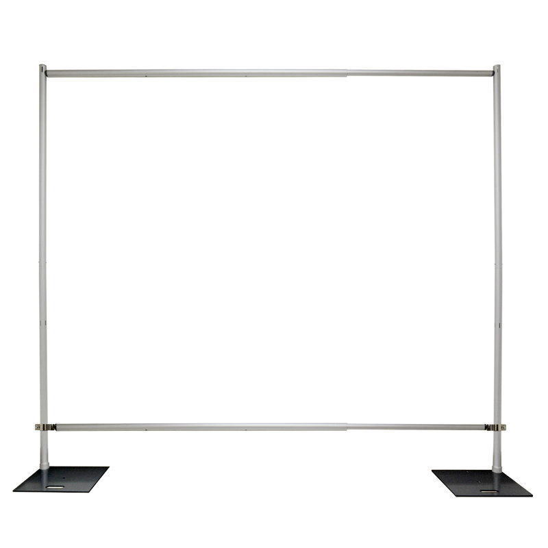 8’ H x 10’ W Step & Repeat Pipe & Drape Set Framework Only with Fixed Upright