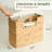Hand-Woven Water Hyacinth Storage Box And File, Book, Newspaper, File Organizer, Decorative Storage Box With Handle