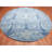 Scottlynn One-of-a-Kind Round 12'0" X 12'1" New Age Round Area Rug in Blue