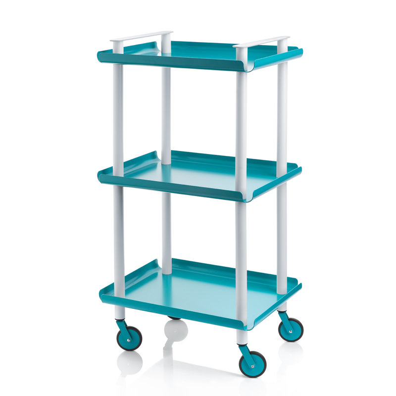 Zeigler Serving Cart, Blue, Grey