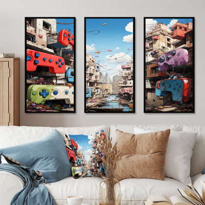 Pop Gaming Controllers Dreamscape - Art mural de jeux vidéo