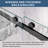 56" To 60" W X 60" H Stainless Steel Matte Black Frameless Double Sliding Tub Door With 8Mm Tempered Glass