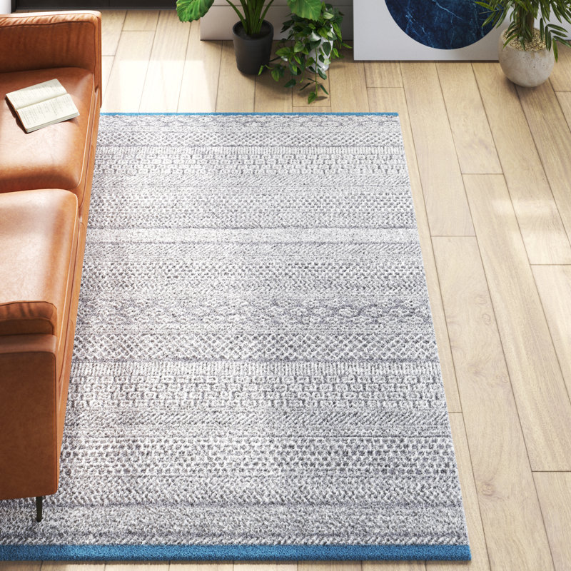 Joelene Geometric Shag Area Rug, Rectangle 120cm x 170cm