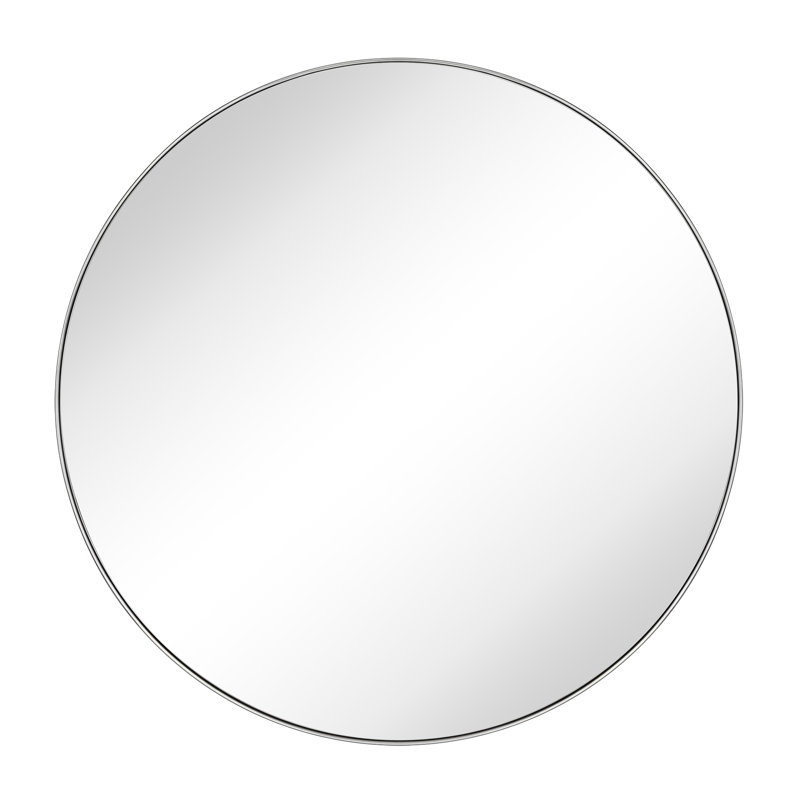Miroir de salle de bain circulaire, 30 po x 30 po, Nickel brossé