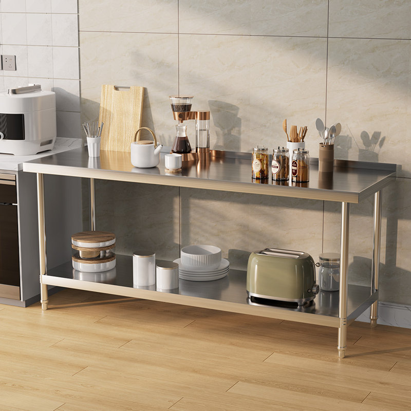 Metal Kitchen Island, 80cm H x 180cm W x 60cm D
