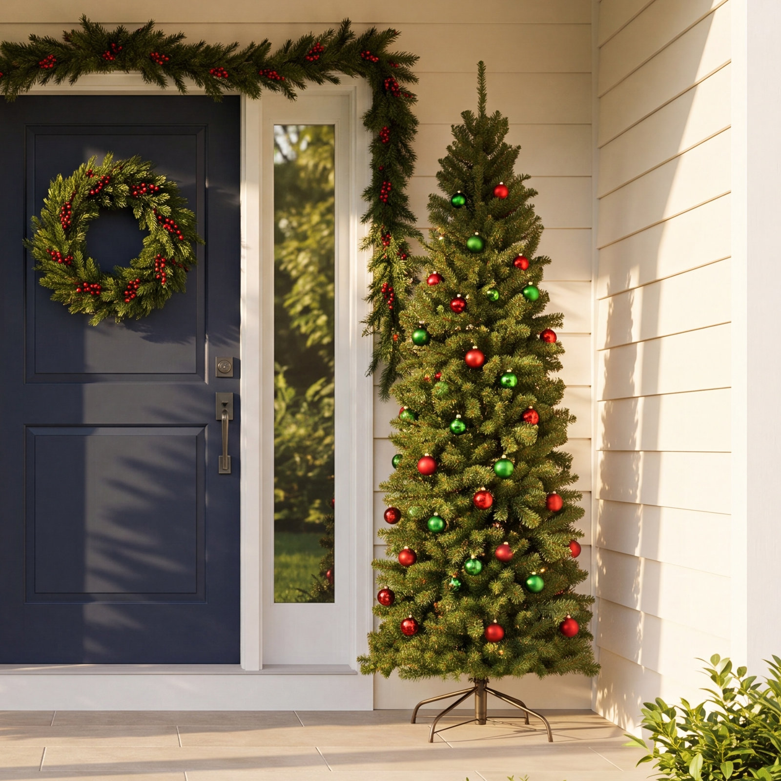 Slim Spruce Christmas Tree, 7'