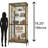 Ansel Curio Display Cabinet, Iron Leg Base, Two-Way Sliding Locking Door, LED Lighting