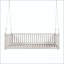 Balancelle de jardin simple minimaliste avec structure en bois d'acacia et design incliné - Blanc-129584783