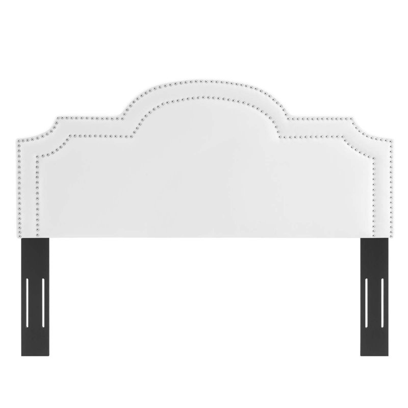 Modway Belinda Performance Velvet Headboard, White, Queen