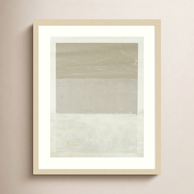 «Cracked Parchment II» par Vanna Lam - impression encadrée, H 25 po x l 21 po, Brun