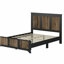Lit plateforme en bois de style campagnard, lit plateforme moderne avec garniture en bois, support de poutre en contreplaqué-792348067-792348064