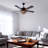 52" Vintage Tiffany-Style Stained Glass Ceiling Fan With Remote Control, 6 Speeds, Reversible
