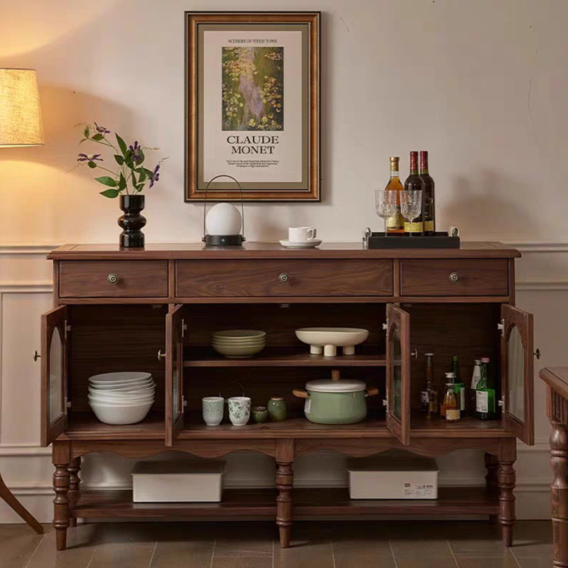 Vitrine de rangement pour salon rétro