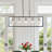 Modern 5-Light Globe Kitchen Island Linear Pendant Globe Chandelier
