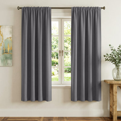 Blackout Curtains for Bedroom, Thermal Insulated Drapes Rod Pocket Privacy Protected Window Panels for Living Room
