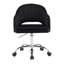 Chaise de bureau moderne rembourrée en velours de 21 po de largeur avec accoudoirs-1716354259