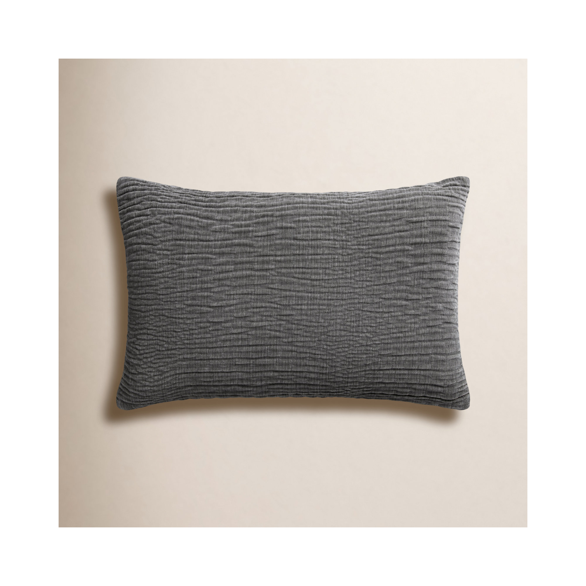 Edan Throw Pillow, Pillow Cover Only - No Insert, 16" x 26", Gray