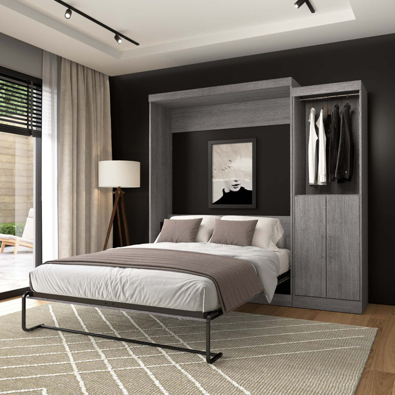 Velora Murphy Storage Bed, Bark Gray, Queen