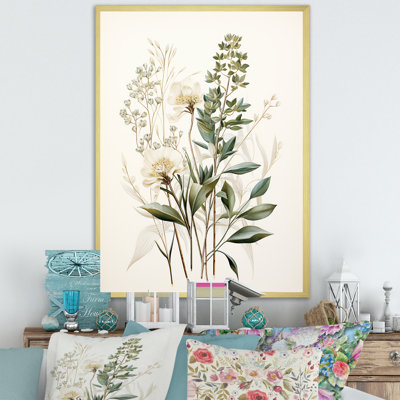 Impression sur toile botanique, impression de fines herbes vertes Minimal