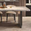 Table de salle à manger rectangulaire en fritté noir et bois manufacturé noir-1705920451