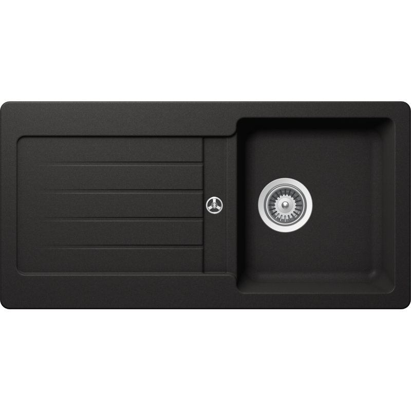 Schock Single Bowl Inset Kitchen Sink, Nero