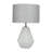 Vazquez Cement Stone Geometric Gray Table Lamp with Drum Shade