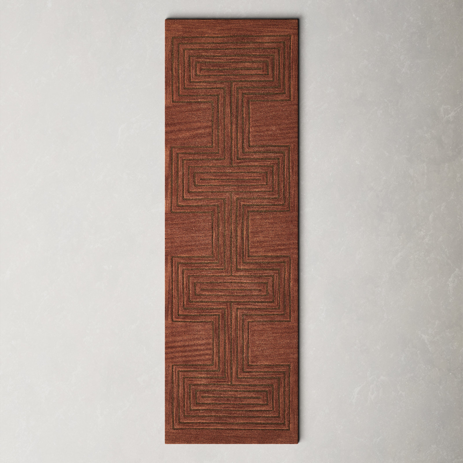 Orlie Hand Tufted Wool Brown Rug, Runner 2'6" x 8', Brown