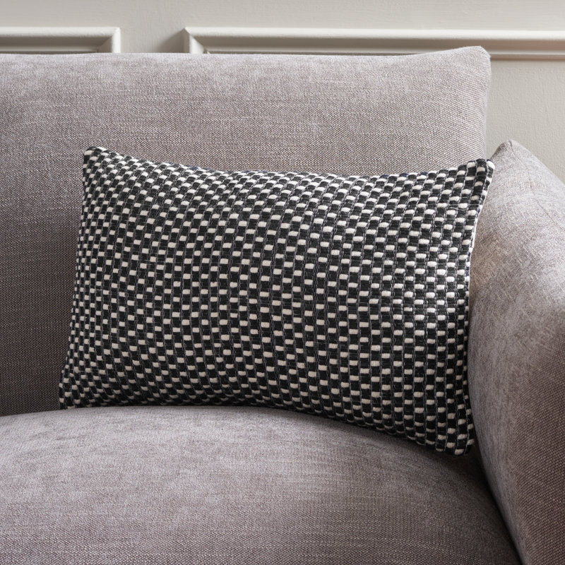 Coussin Millie, Noir/crème