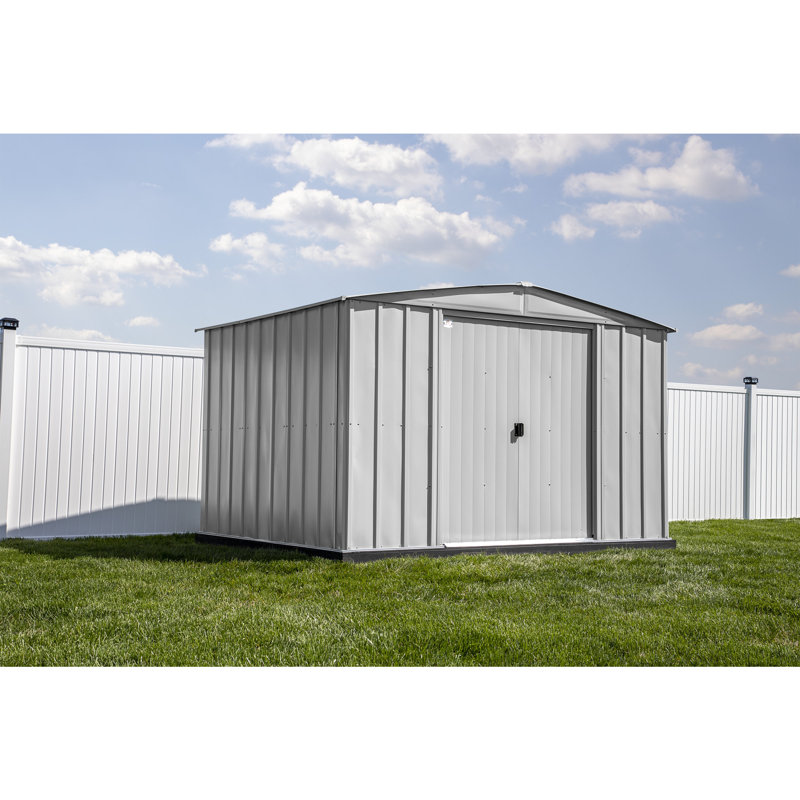 Classic Steel Storage Shed, 10X8, Flute Grey, 123.25'' W X 95.25'' D X 75.9'' H, Flute Gray