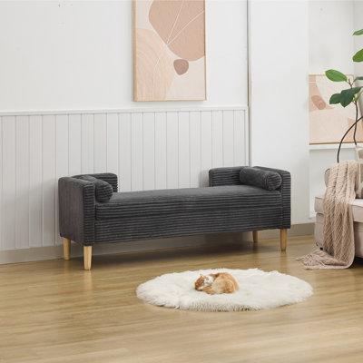 Banc de rangement en tissu