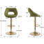 Wahson Bar Stools in Velvet Modern Chic Swivel Counter Chairs with Hollow Backrest for Home-1602543581