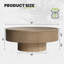 Talyth Circular Solid Wood Coffee Table with Gloss Finish-318250657-333487288