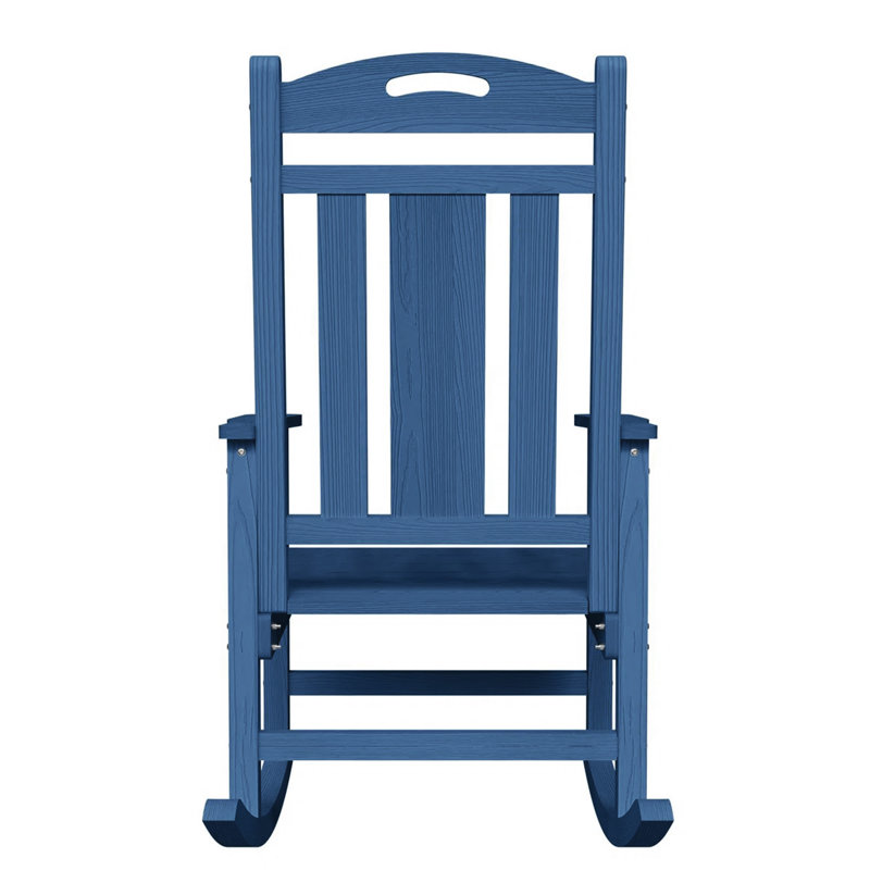 Chaise berçante pour foyer en PEHD, Marine