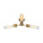 3-light Ribbed Glass Sputnik Semi Flush Mount