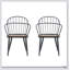 Chaises de salle à manger d'intérieur avec pieds en métal, ensemble de deux, avec dossier arqué et fabrication robuste pour la cuisine, la salle à manger et l'utilisation commerciale
