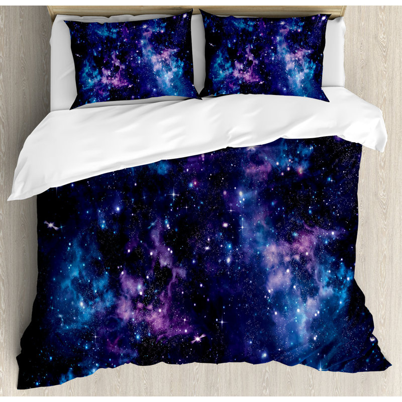 Modern & Contemporary Polyester Abstract Duvet Cover, King Duvet Cover + 2 King Shams