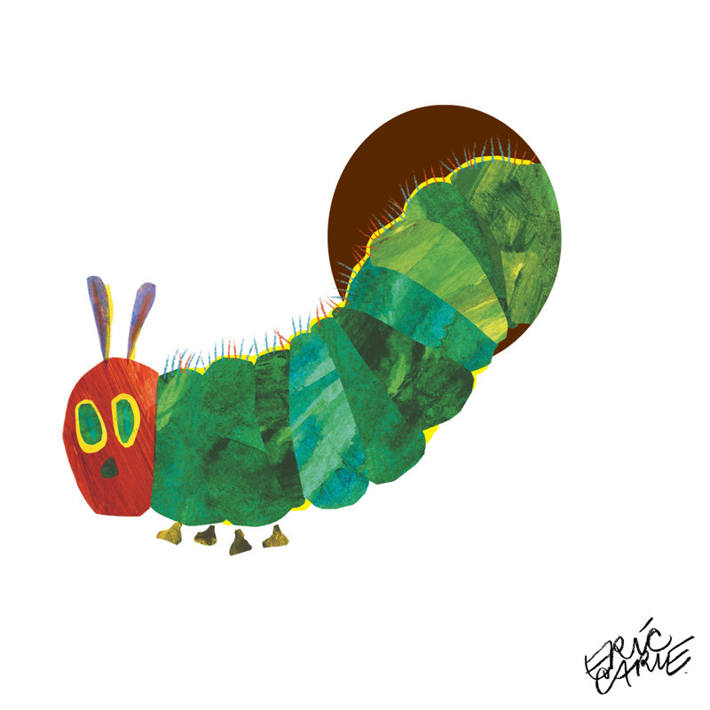 Caterpillar Hiding - Painting on Canvas, 122cm H x 122cm W