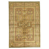 Hand Knotted Wool Oriental Area Rug in Black