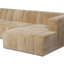 Curteria Upholstered 160 " Genuine Fur U-Shaped Sofa & Chaise-1499626102