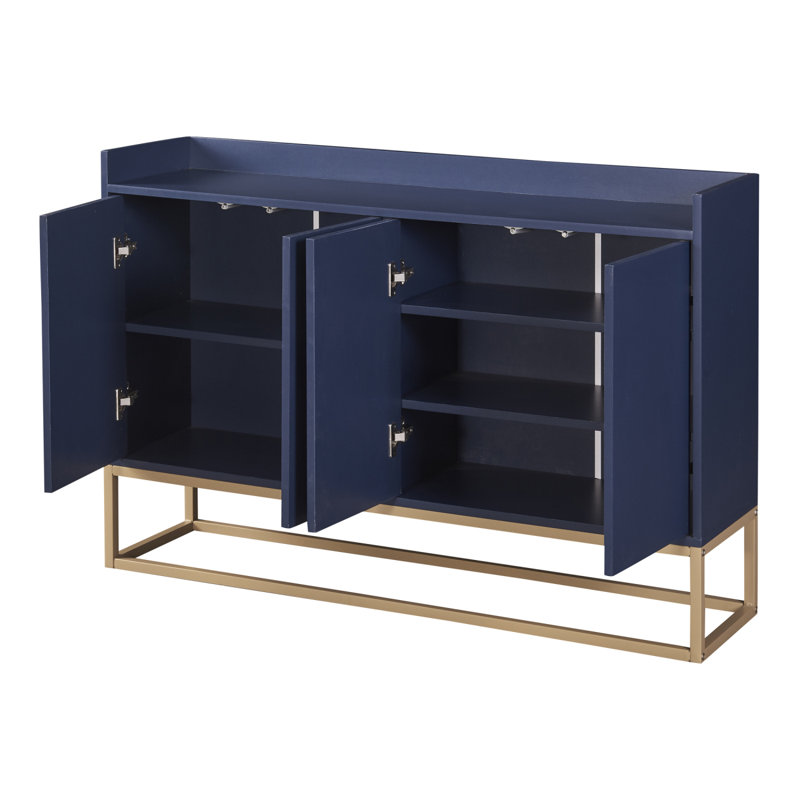 Buffet Cabinet With Spacious Interior, Navy