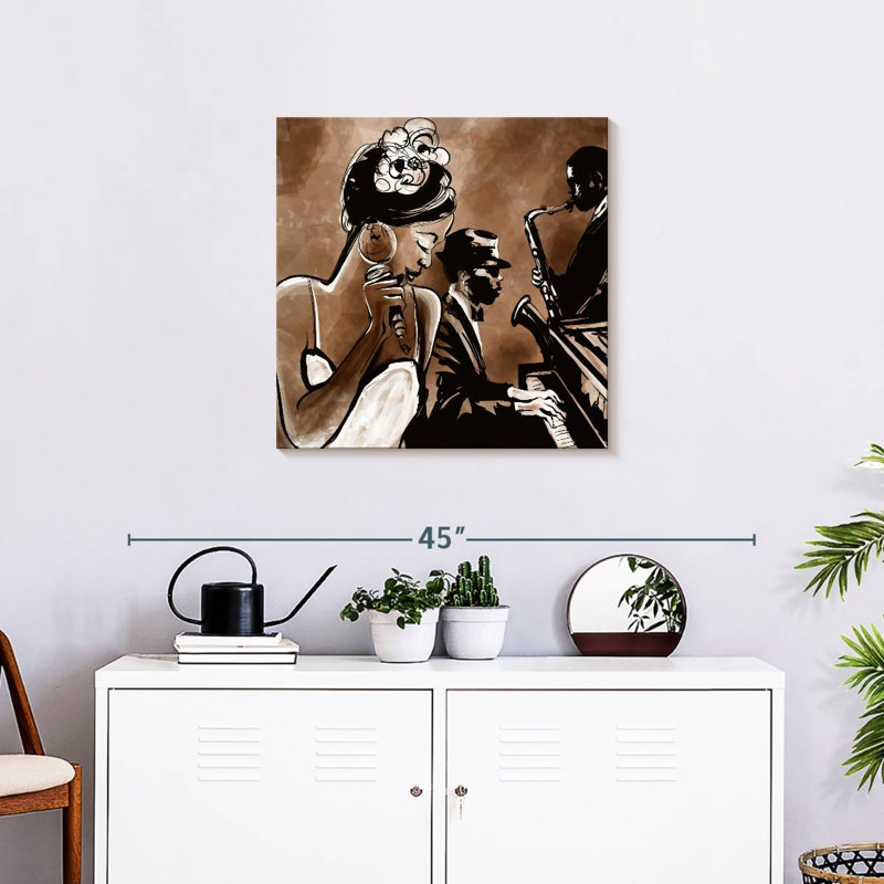 Abarca Jazz Band, 24" H x 24" W