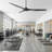 100" Industrial Black HVLS Ceiling Fan with Remote Control, 6-Speed Reversible DC Motor, Extra Large Ceiling Fan without Lights