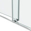 Porte de douche coulissante double sans cadre 60 x 60 po, porte de douche double, verre trempé Sgcc 3/8 po (10 mm), acier inoxydable, chrome
