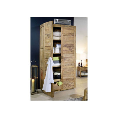 2 Door Solid Wood Wardrobe