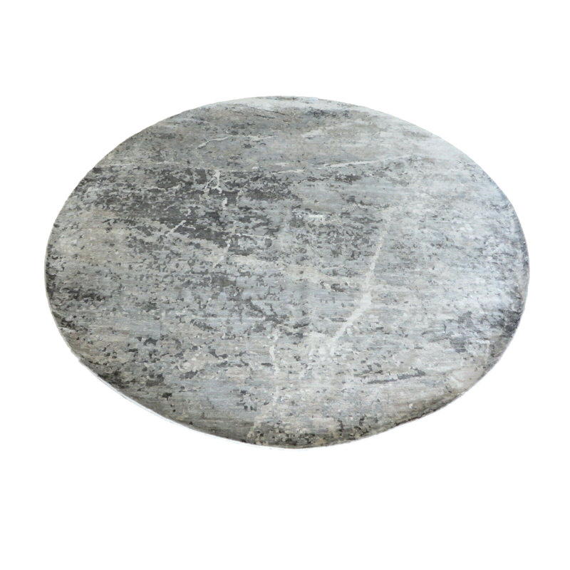 Tapis oriental moderne gris abstrait noué à la main 12 po x 12 po avec soie BECF3CCFCD4C42F6950E6CCD2BFF798E