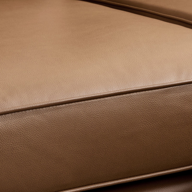 Carmen 2-Piece Upholstered Square Arm Sofa Set, 2 Pieces: Sofa, Chair, Coffee Brown