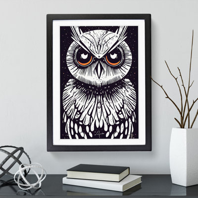 Owl Graffiti Art - Framed Print